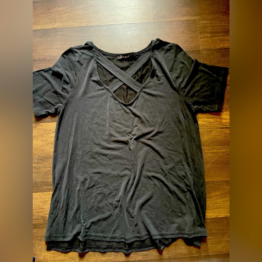 Women’s size small black tee